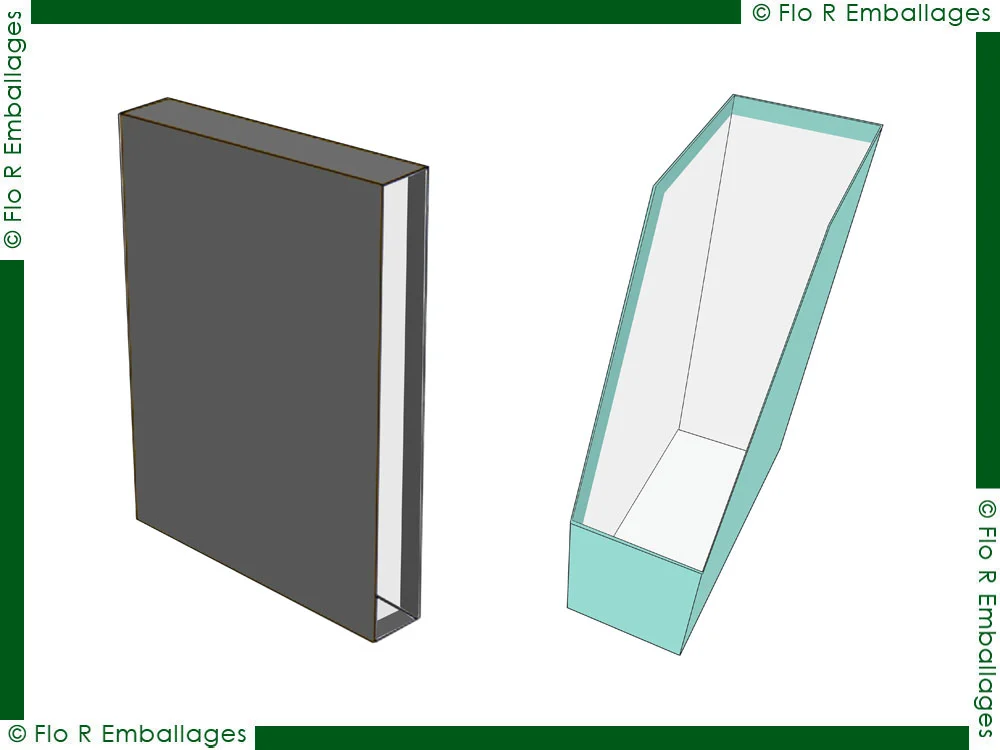 Fourreau en carton rigide pour protection de livres et objets sur-mesure