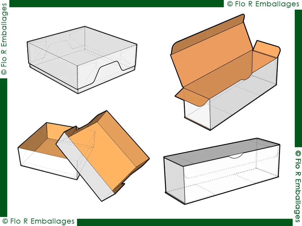 Étuis à plat en carton compact pour savons et bougies parfumées