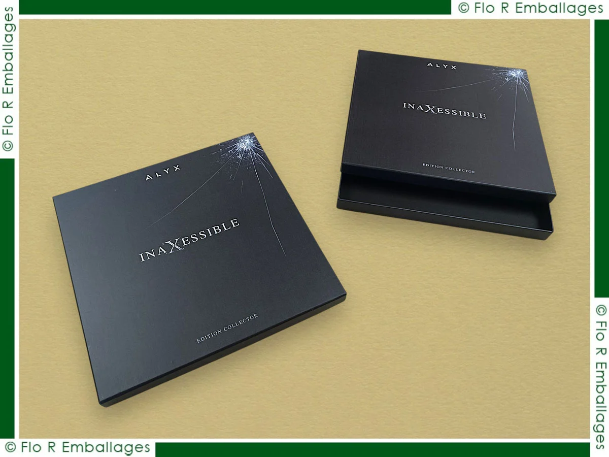 Coffret carton sur-mesure pour vinyles 33T, 45T, 78T, gatefold, doubles albums et éditions limitées, idéal pour groupes de musique ou artistes solo