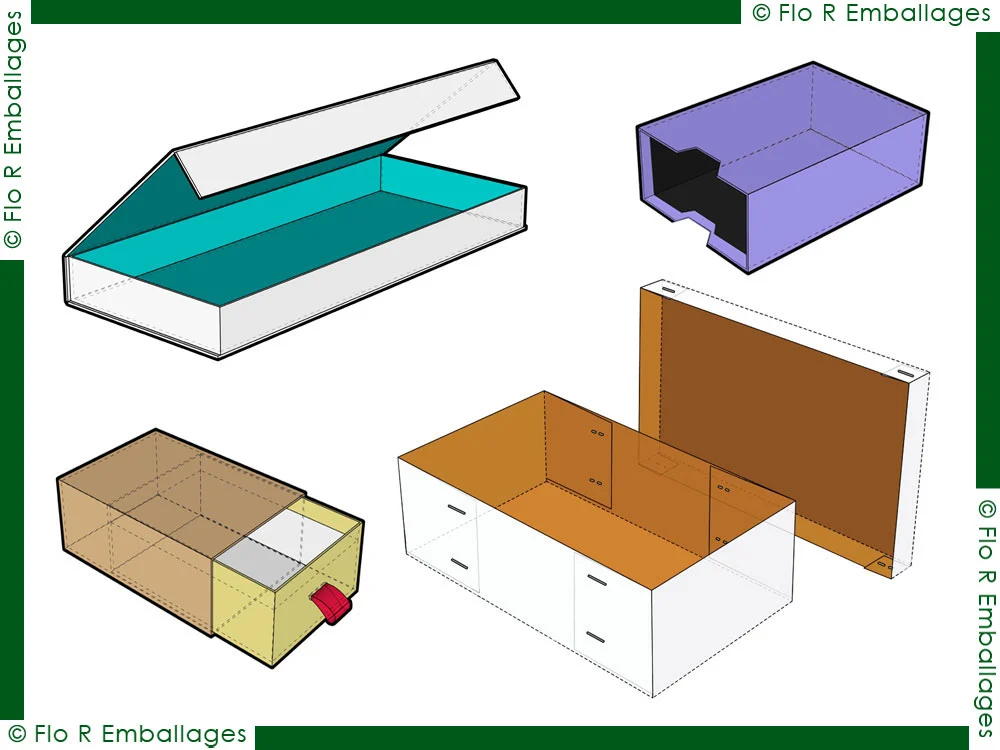 Coffrets montés en carton compact rigide fabrication sur-mesure
